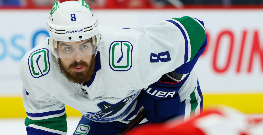 Conor Garland, Conor Garland takes the ice with the team for the first  time., By Vancouver Canucks